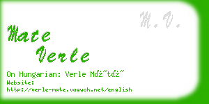 mate verle business card